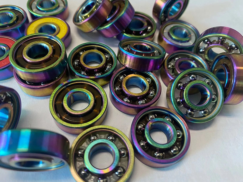 colorful skateboard bearings 