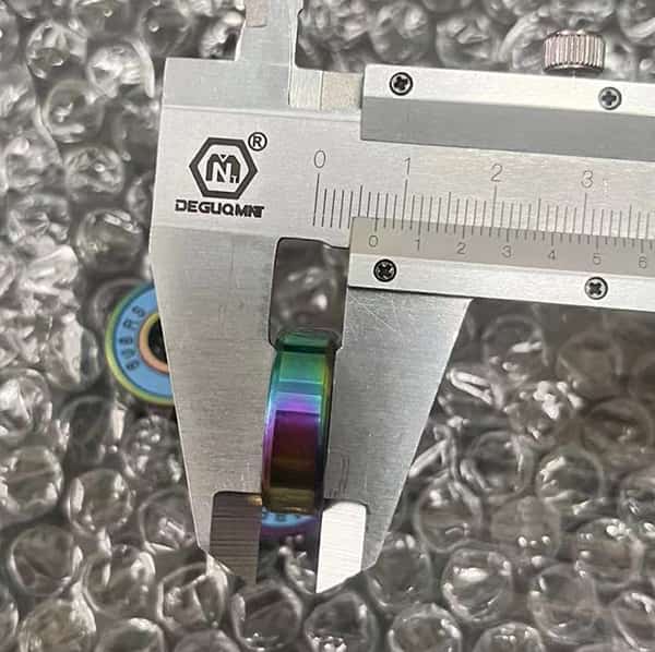 Titanium Rainbow Rings Skate Bearings